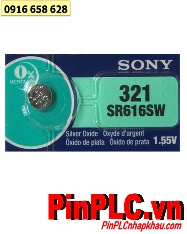 Pin Sony SR616SW _321 silver oxide 1.55v _Made in Indonesia _1viên